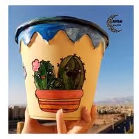 طراحی گلدان با تکنیک ویترای