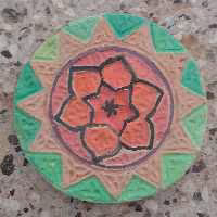 آویز خورشید سفالی 