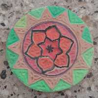 آویز خورشید سفالی 