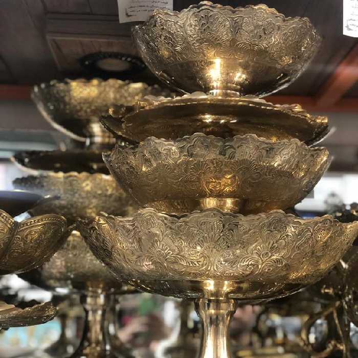 سرویس پذیرایی برنجی 4تکه