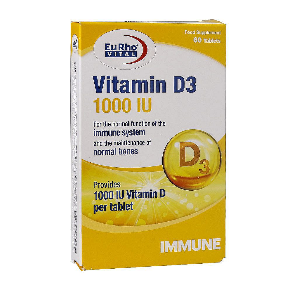 قیمت خرید اینترنتی قرص ویتامین D3 1000 واحد یوروویتال 60 عدد داروخانه آنلاین فارموکسین