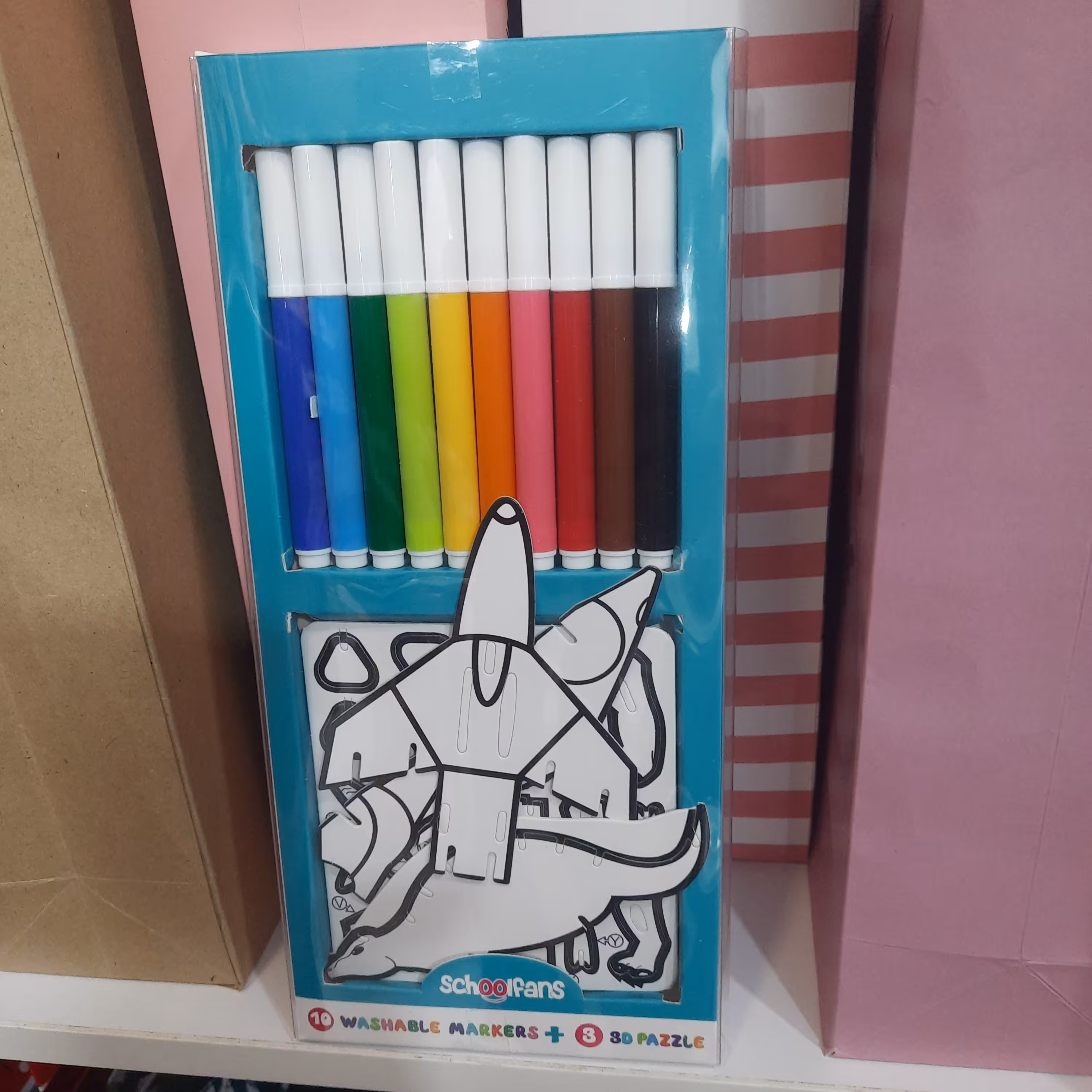 ماژیک ده رنگ اسکول فنس همراه با ماکت