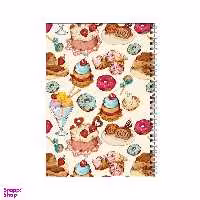 دفتر مشق 100 برگ بامبیلیپ طرح کیک و بستنی و دونات کد 6189001