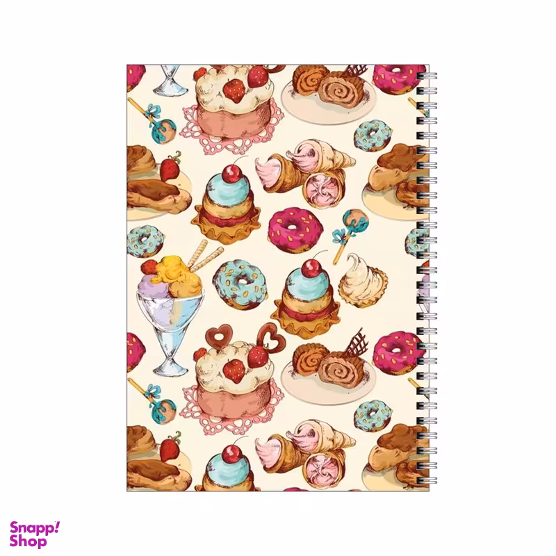 دفتر مشق 100 برگ بامبیلیپ طرح کیک و بستنی و دونات کد 6189001