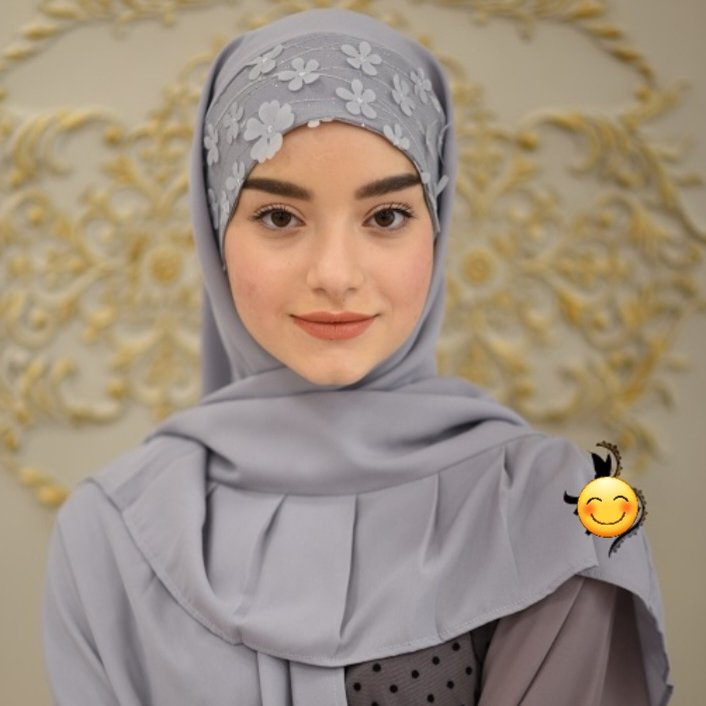 روسری هد دار شکوفه طوسی