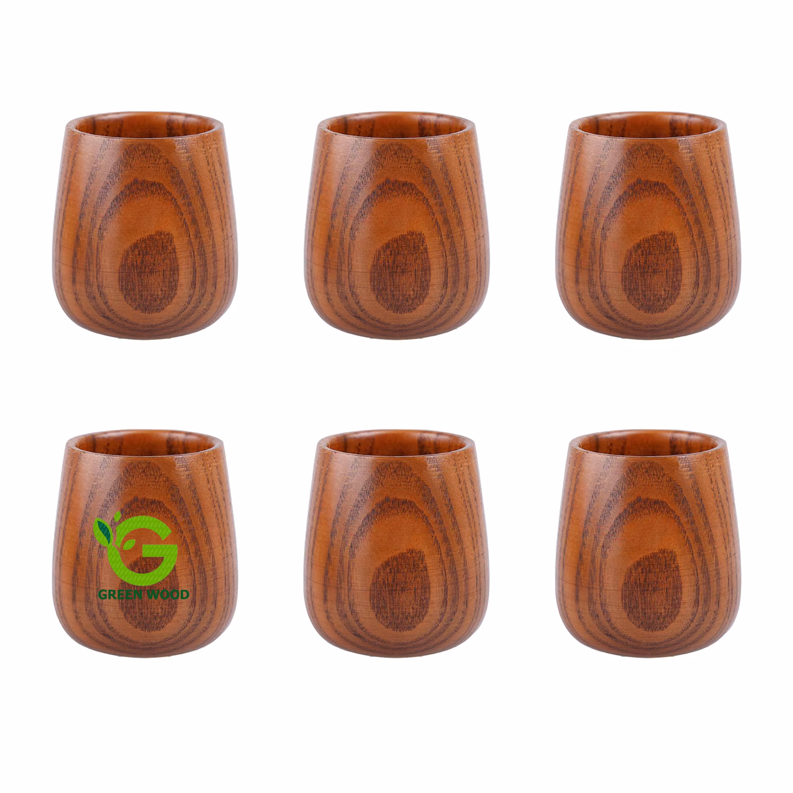 ست 6 عددی لیوان چوبی مدل H75 کد Gw141501002