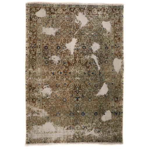 فرش دستبافت رنگ شده سه متری طرح وینتیج کد 141250