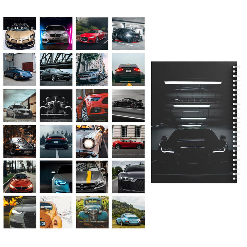 دفتر یادداشت باژیکان مدل عشق ماشین کد 20111265 به همراه فتوکارت مجموعه 24 عددی