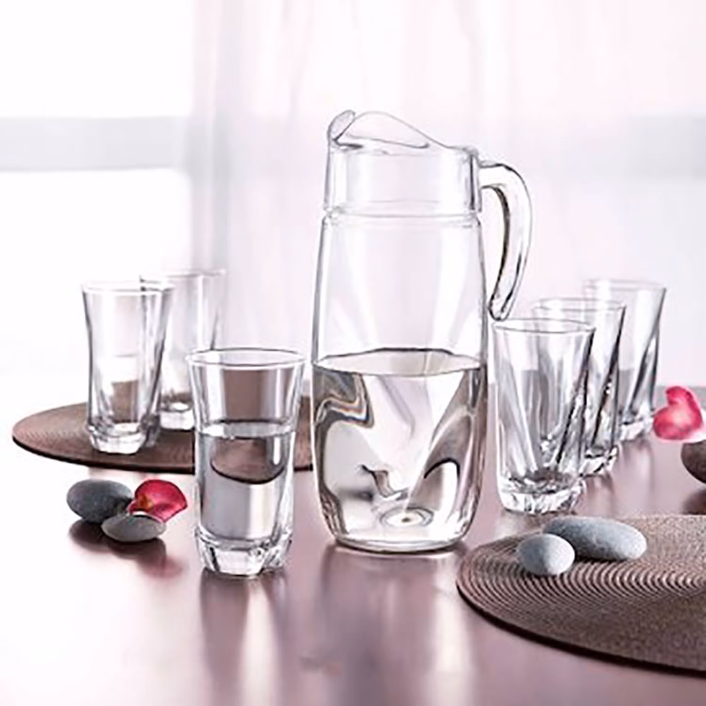 پارچ و لیوان لومینارک فرانسه مدل ولاره