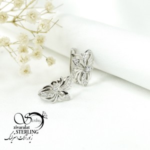گوشواره حلقه ای نقره کد 6405