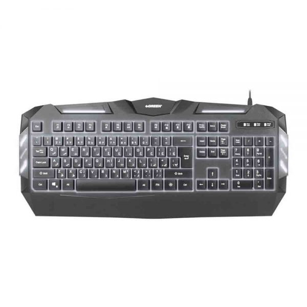 Backlight Gaming Keyboard GREEN GK403 | کیبورد گیمینگ گرین