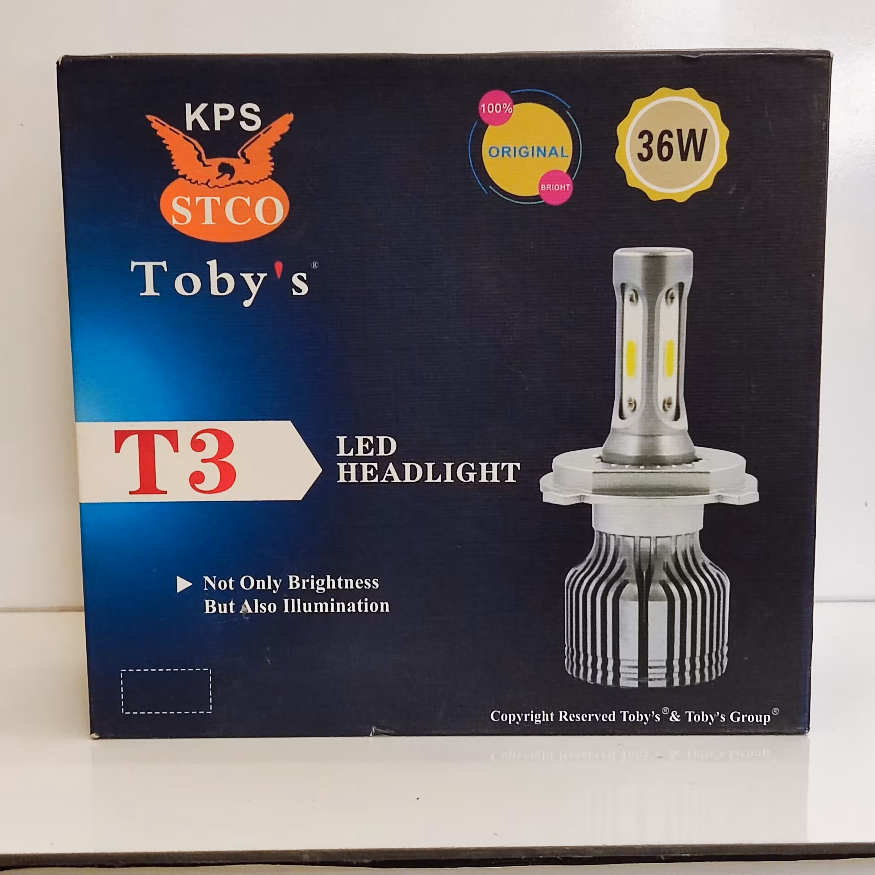 هدلایت یخی tobys t3 پایه H3وات 36 (پس کرایه) 