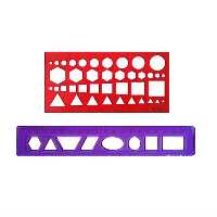 خط کش و شابلون طرح اشکال هندسی مدل Shape 02