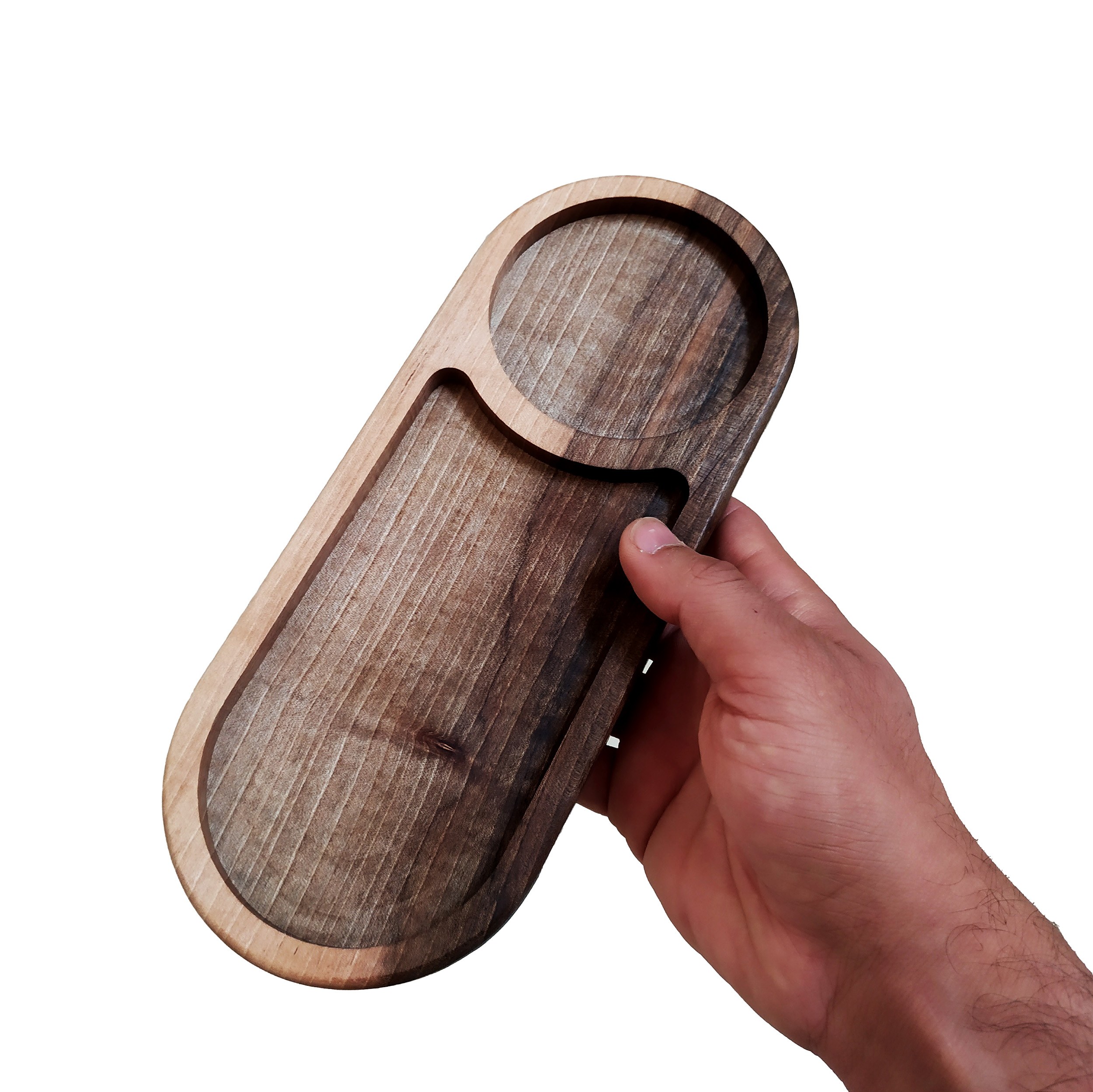 سینی سرو قهوه چوب گردو