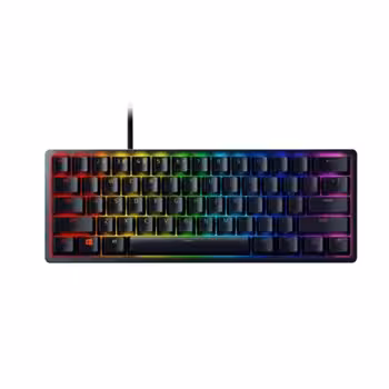 صفحه کلید گیمینگ باسیم ریزر مدل HUNTSMAN MINI • سوئیچ بنفش