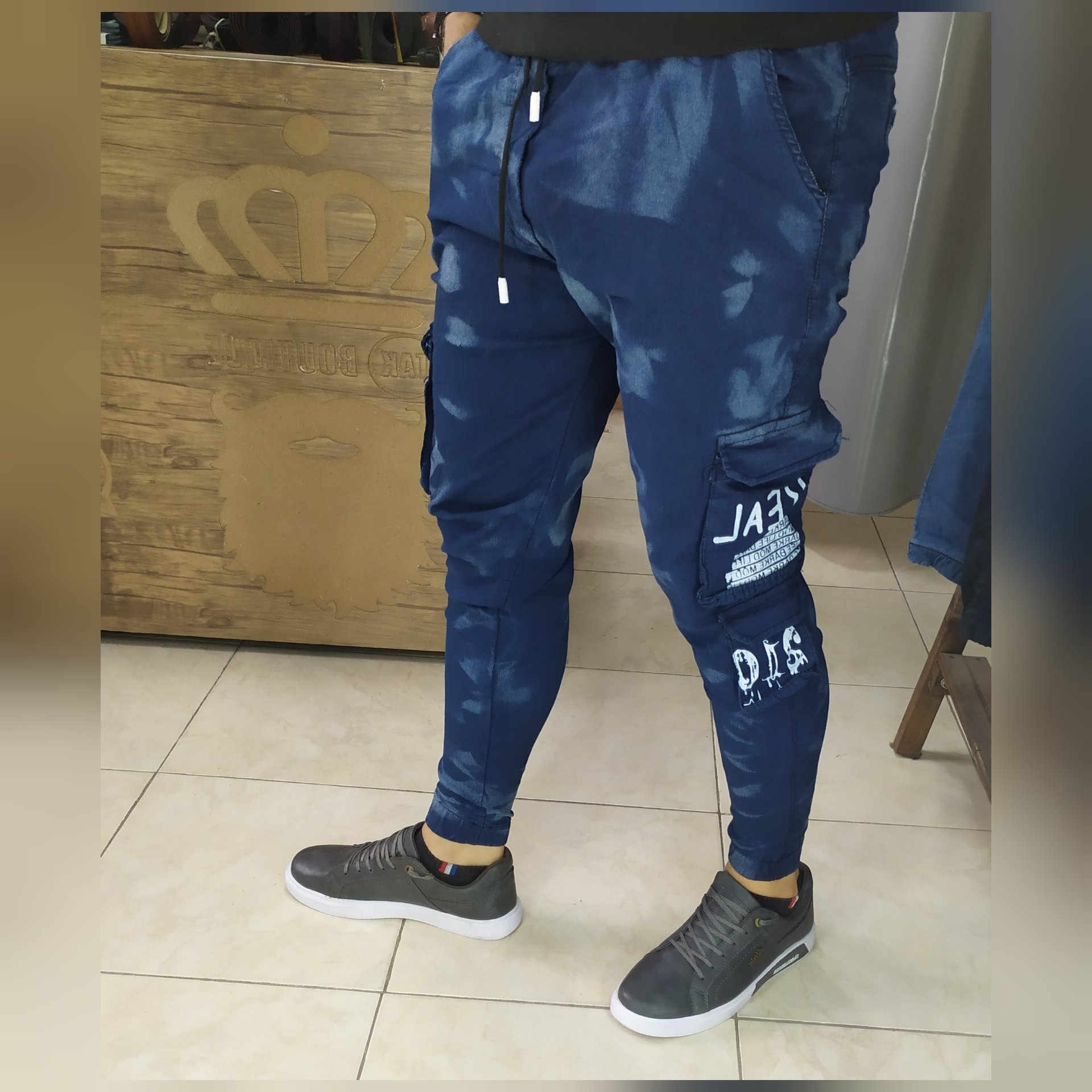 اسلش هفت جیب ابروبادی در دو رنگ جنس پنبه نیل