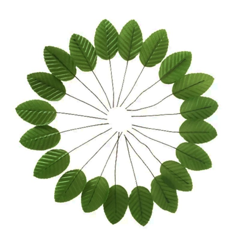 برگ مصنوعی گل رز بسته28 عددی سبز رنگ