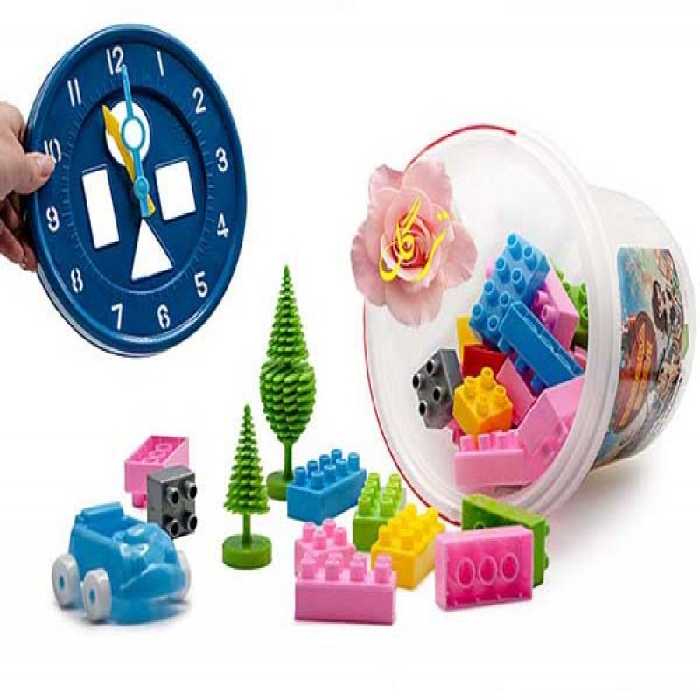 لگو ساختنی 2007 سطلی ساعت دار  سایز متوسط 