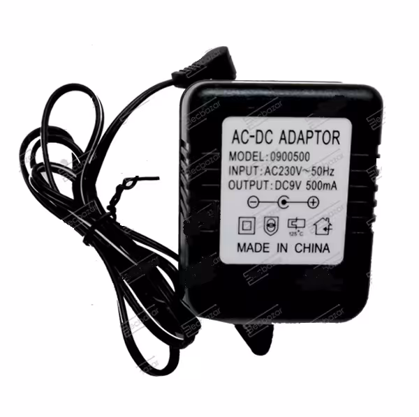 آداپتور 9 ولت 500 میلی‌آمپر Adapter 9V 500A