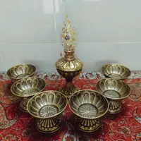 هفتسین برنجی ب همراه چراغ گردسوزبرنجی قابل استفاده