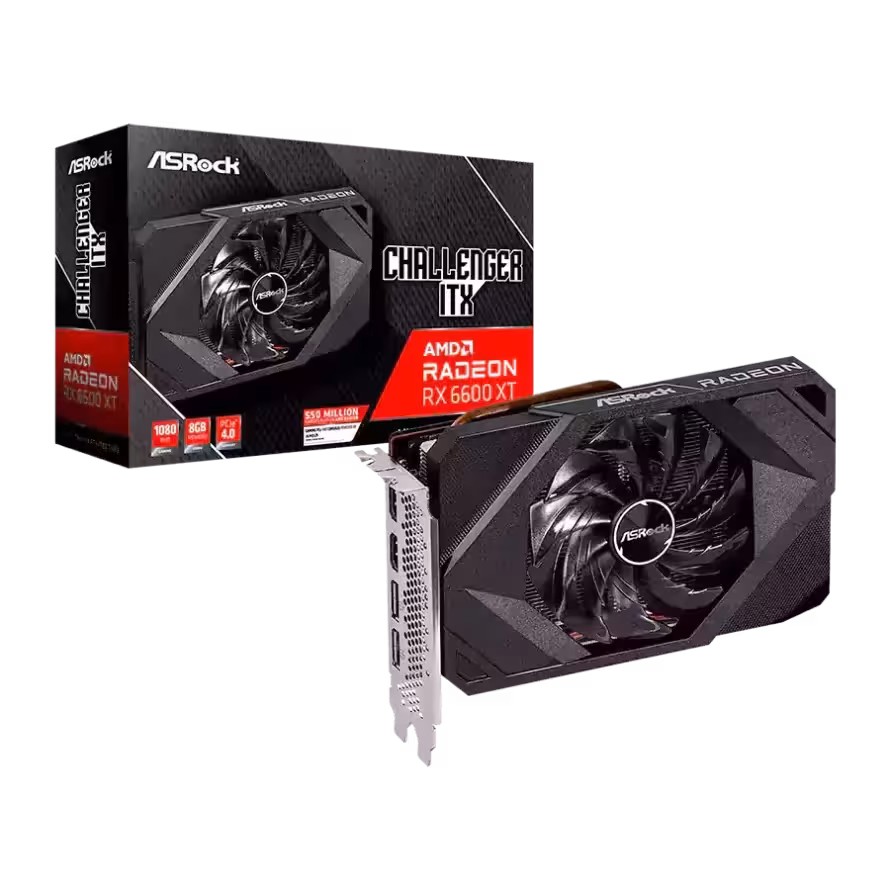 کارت گرافیک ازراک RX 6600 XT Challenger ITX 8GB