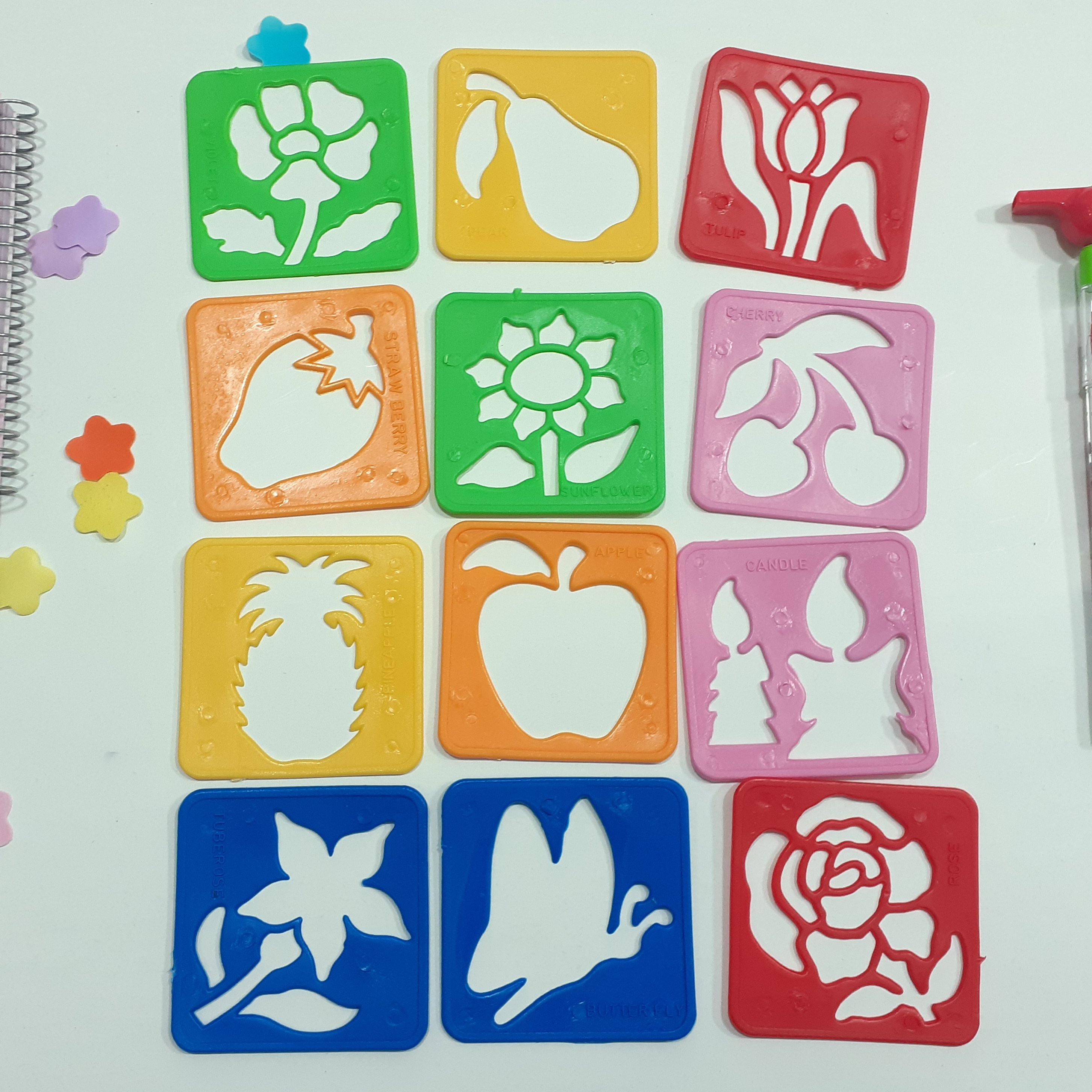 شابلون گل و میوه