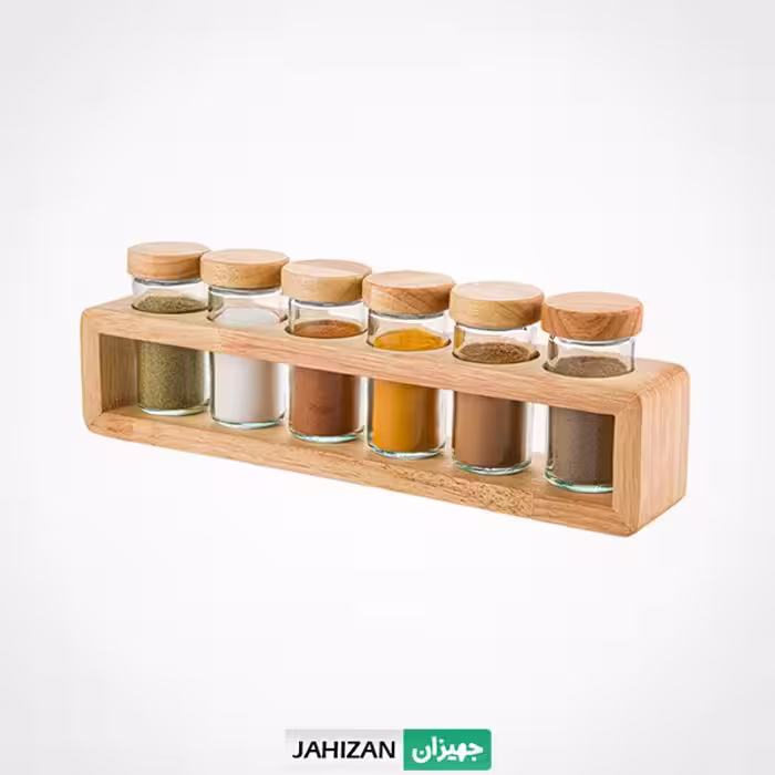 ست جا ادویه چوبی لیمون کد 2306 (6 عددی)