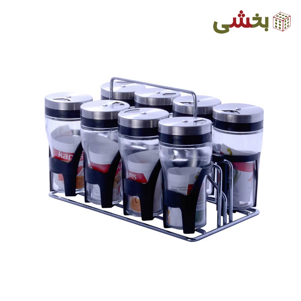 ست جا ادویه 8 پارچه کاپریس مدل پارادایس رومیزی