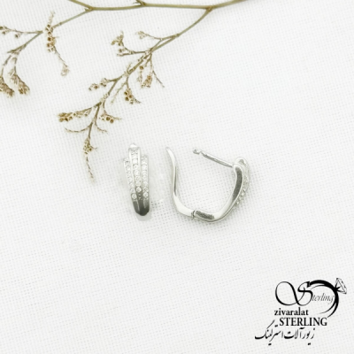گوشواره نقره ساخت ایتالیا با عیار925 کد 13182