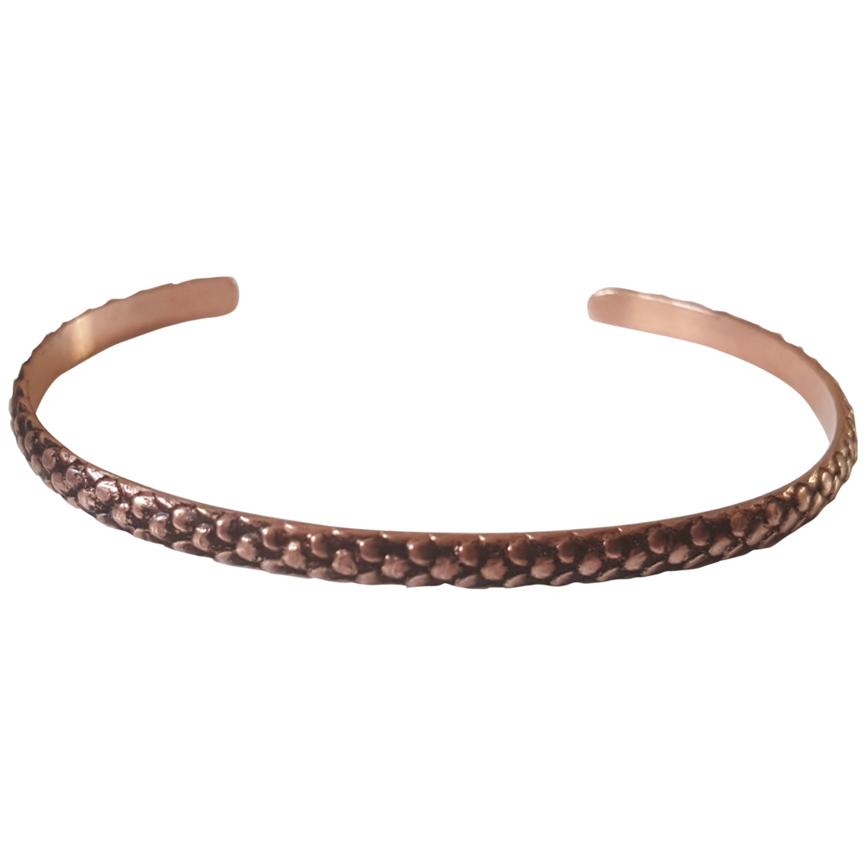 دستبند مفتولی مسی پوست ماری کد JW65