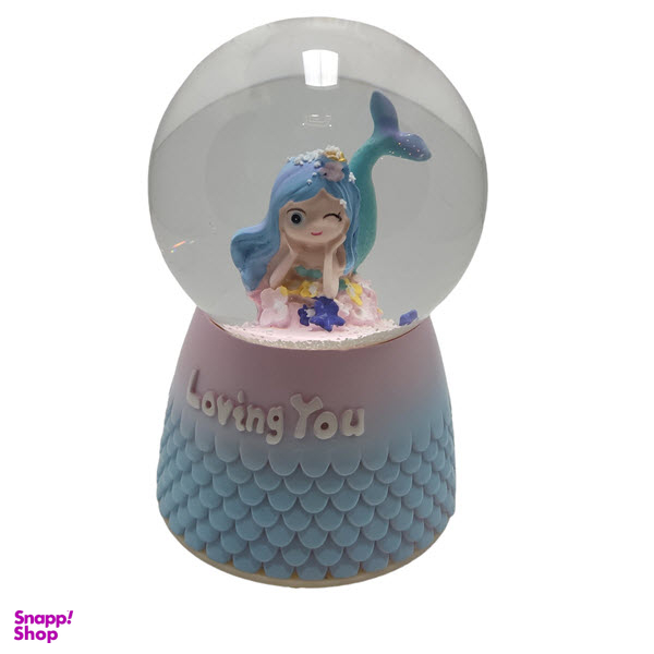 گوی موزیکال مدل چراغ دار طرح پری دریایی