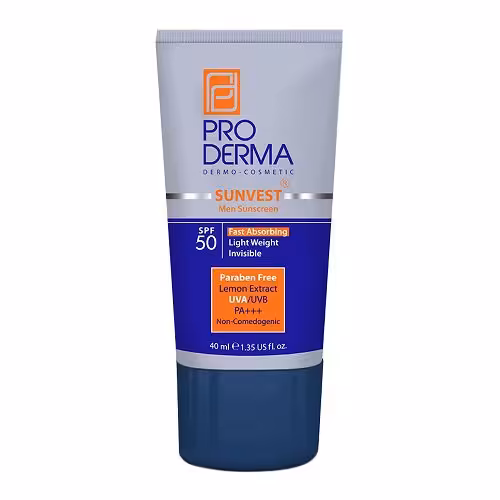 کرم ضد آفتاب پرودرما مخصوص آقایان فاقد چربی SPF50