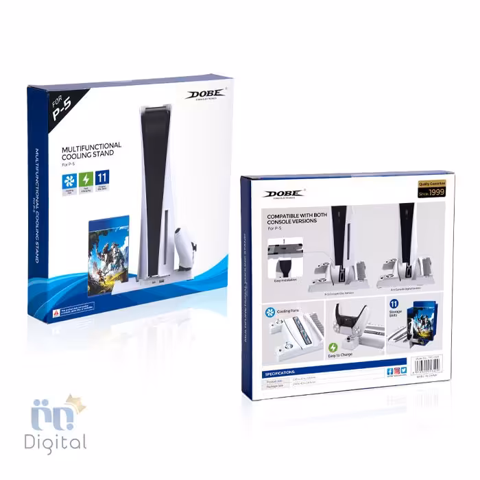 پایه خنک‌کننده و شارژر پلی‌استیشن 5 دابی مدل TP5-0593