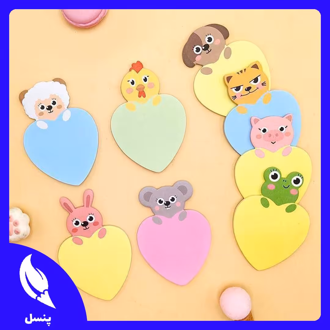 استیک نوت قلبی حیوانات 