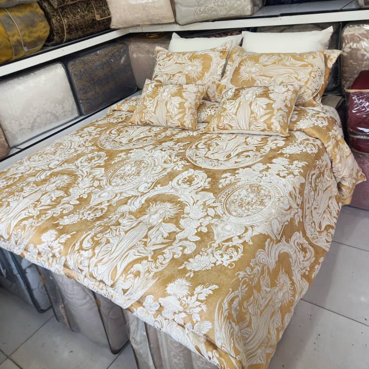 روتختی مخمل پنلی ترک دونفره درجه یک 8 تیکه طرح‌ فرشته