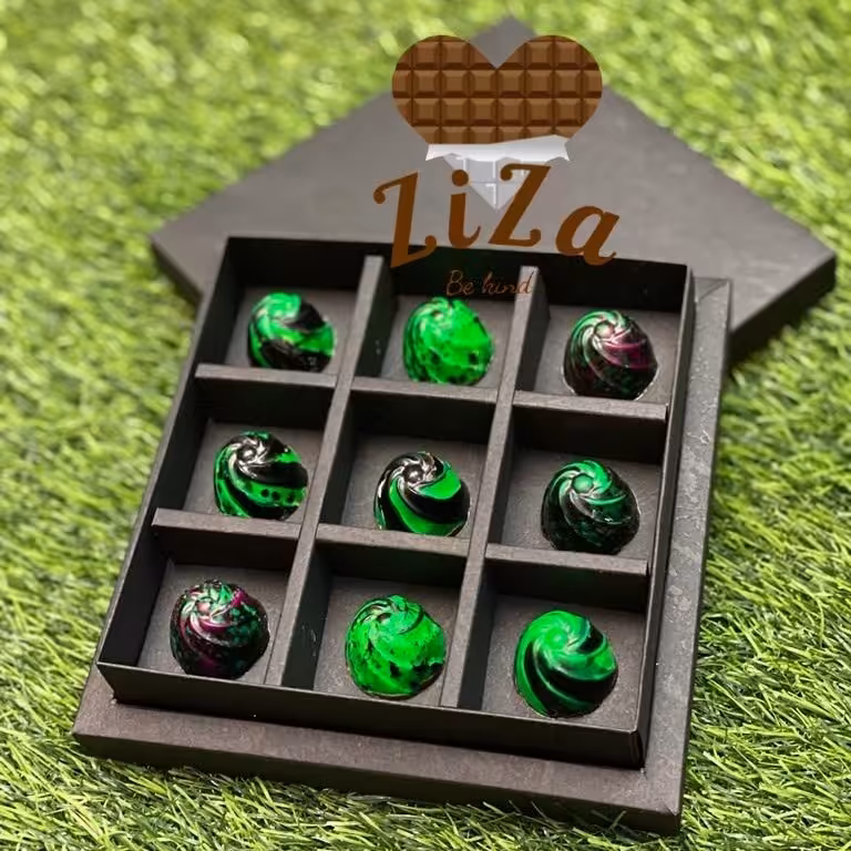 شکلات بن بن با فیلینگ کارامل (سبز مشکی)