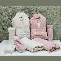 ست 10 پارچه حوله عروس و داماد bello