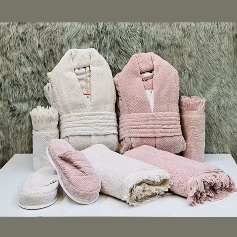 ست 10 پارچه حوله عروس و داماد bello