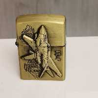 فندک بنزینی طرح زیپو مناسب استفاده روزمره و کلکسیون مدل هواپیما جنگنده