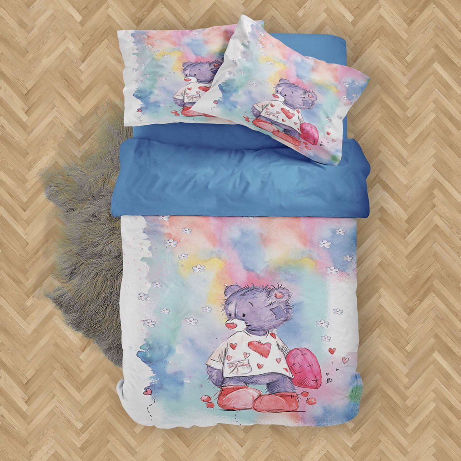 سرویس خواب کد C045 یکنفره 4 تیکه میکرو(چاپ دیجیتال)