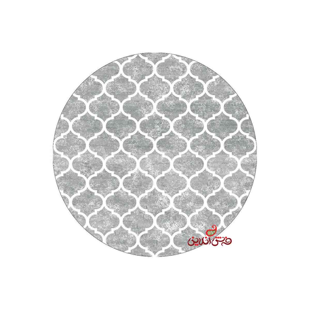 فرش ماشینی گرد کلاریس کلکسیون مدرن کد 100450