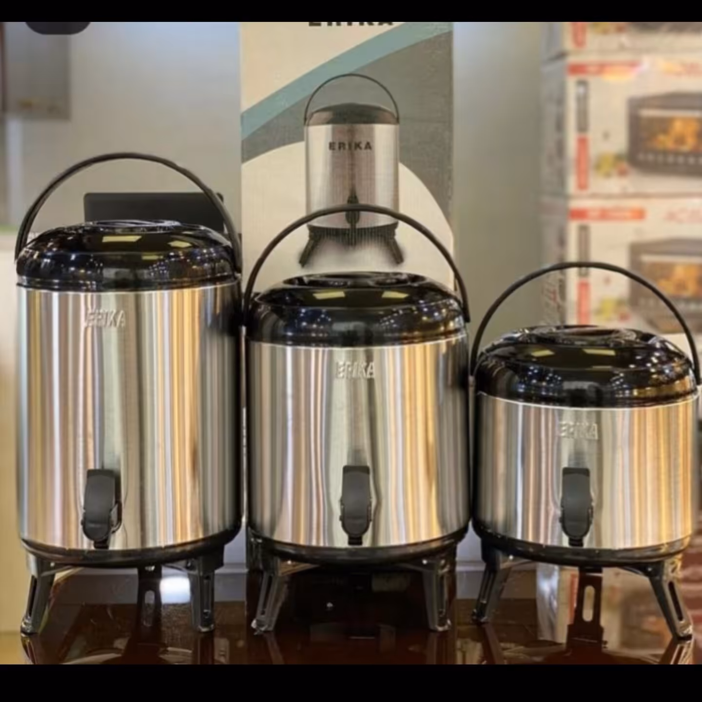 کلمن استیل 10لیتری پایه دار(داخل استیل)سایز بزرگ