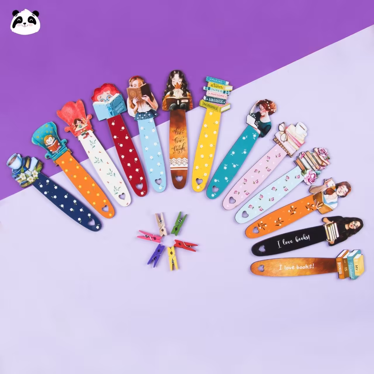 بوک مارک دختر کتابخوان بسته 100 عددی