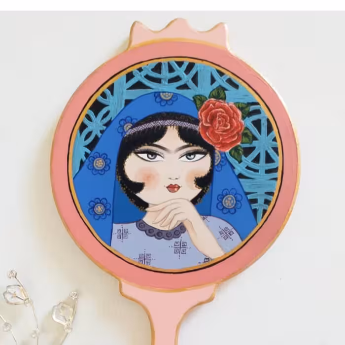 آیینه دستی مینیاتوری خاتون