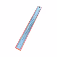 خط کش فلزی جلد نارنجی 30 سانتی متر