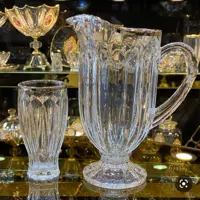 پارچ لیوان جنوا لب نقره ای