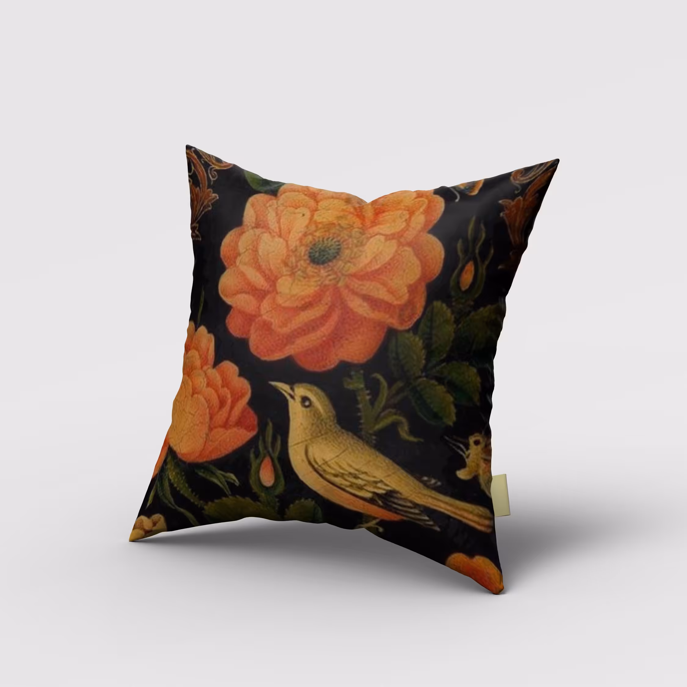 کوسن مبلمان با طرح های گل و مرغ