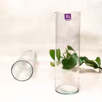 ظرف شیشه ای استوانه ارتفاع 23 و قطر 7.5