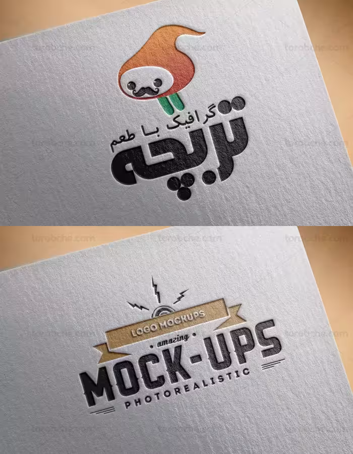 طرح لایه باز موکاپ لوگوی شرکتی و رسمی - گرافیک با طعم تربچه