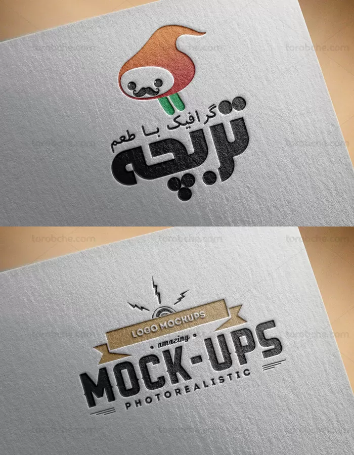 طرح لایه باز موکاپ لوگوی شرکتی و رسمی - گرافیک با طعم تربچه